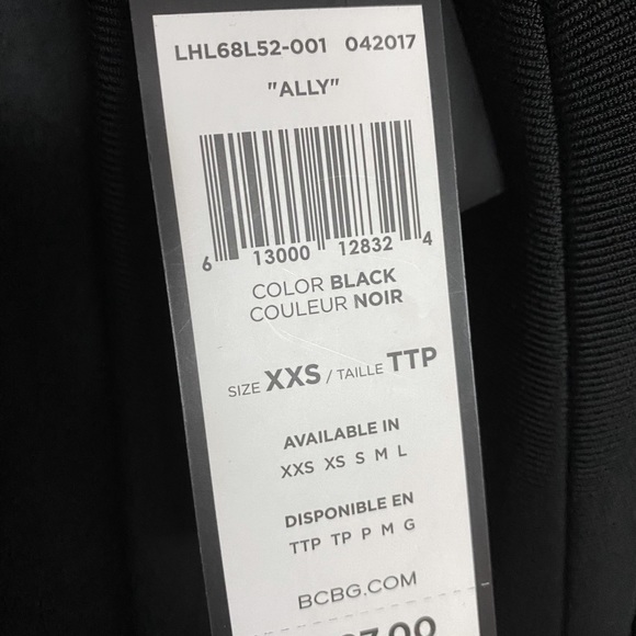 BCBG MaxAzria “Ally” Black Bandage Short MIDI Dress - Picture 5 of 5